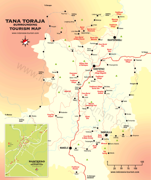 Tana Toraja Tourist Map