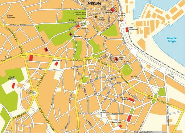 Tangier city Map • mappery