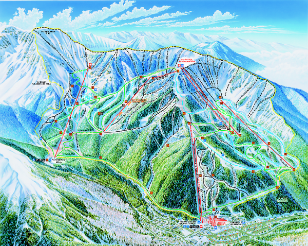 Taos Ski Area Ski Trail map 2006-07