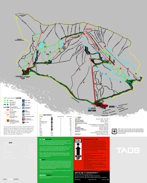 Taos Ski Valley Ski Trail Map