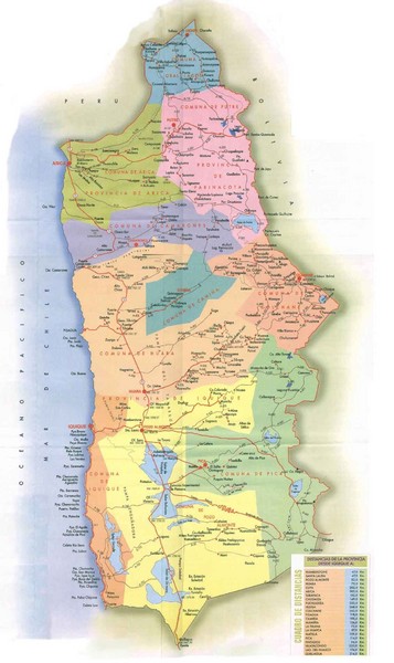 Tarapaca Region Political Map