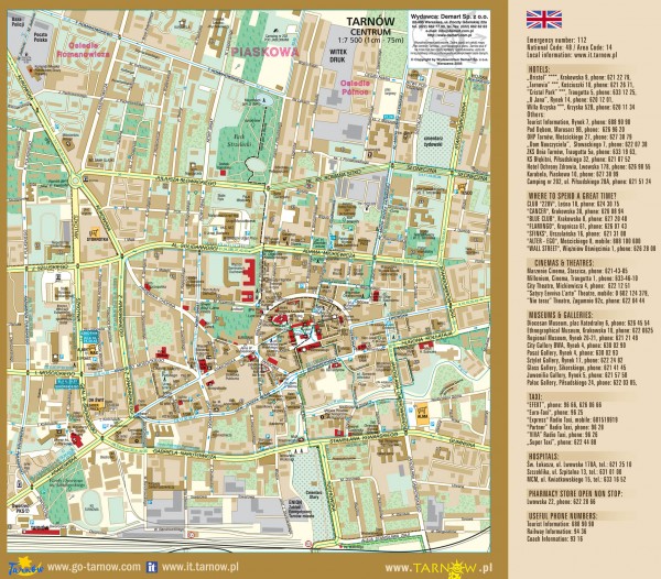 Tarnow Tourist Map