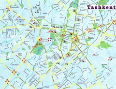 Tashkent, Uzbekistan Tourist Map
