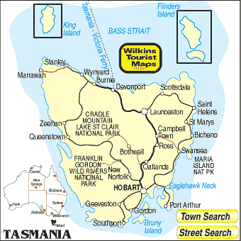 Tasmania Tourist Map