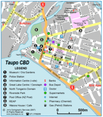 Taupo Town Map Taupo Town Map