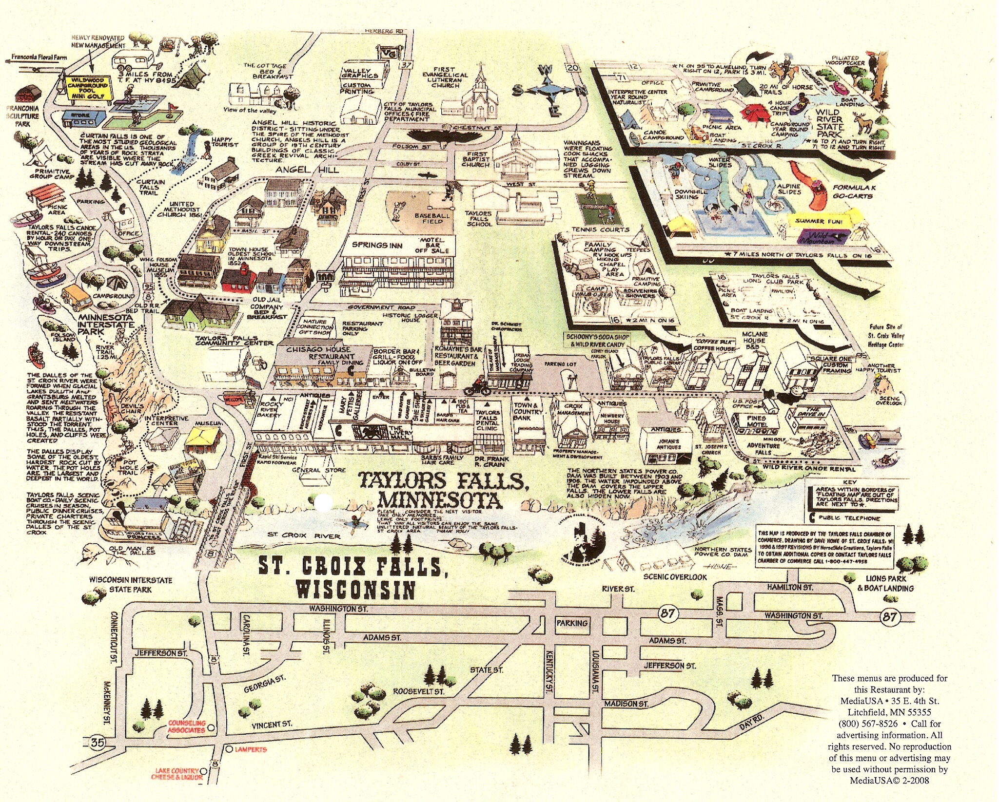 Taylors Falls Restaurant Map Taylors Falls Minnesota • mappery