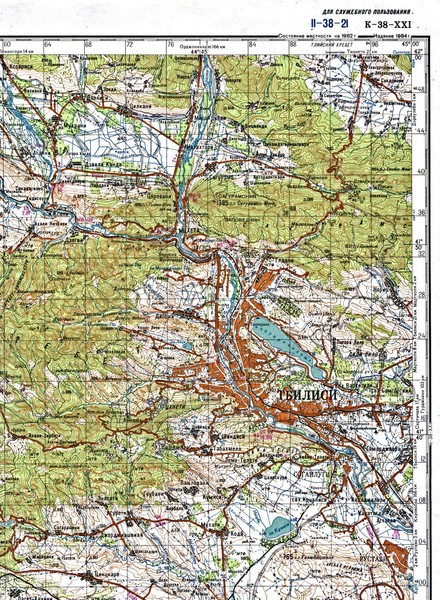 Tbilisi Topographic Map