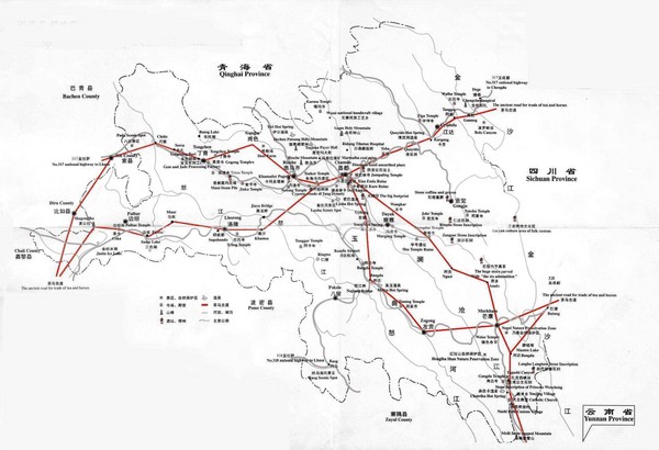 Tea Horse Caravan Route Map