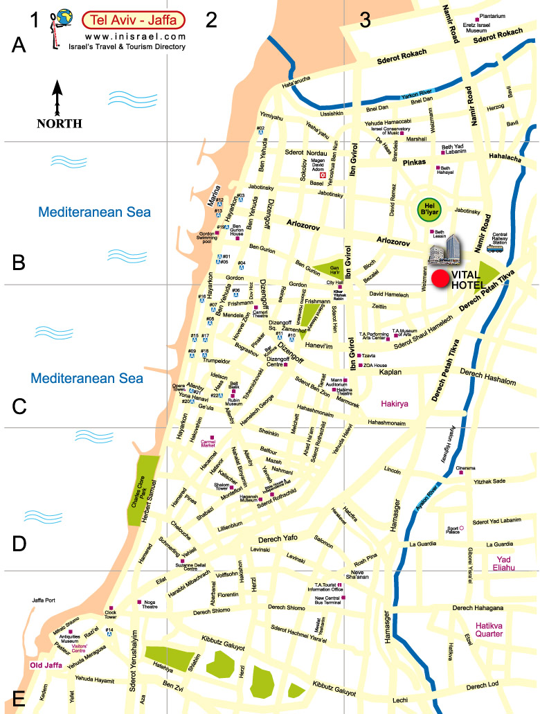 City plan Tel Aviv Israel