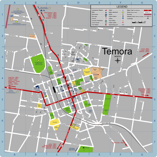 Temora Town Map