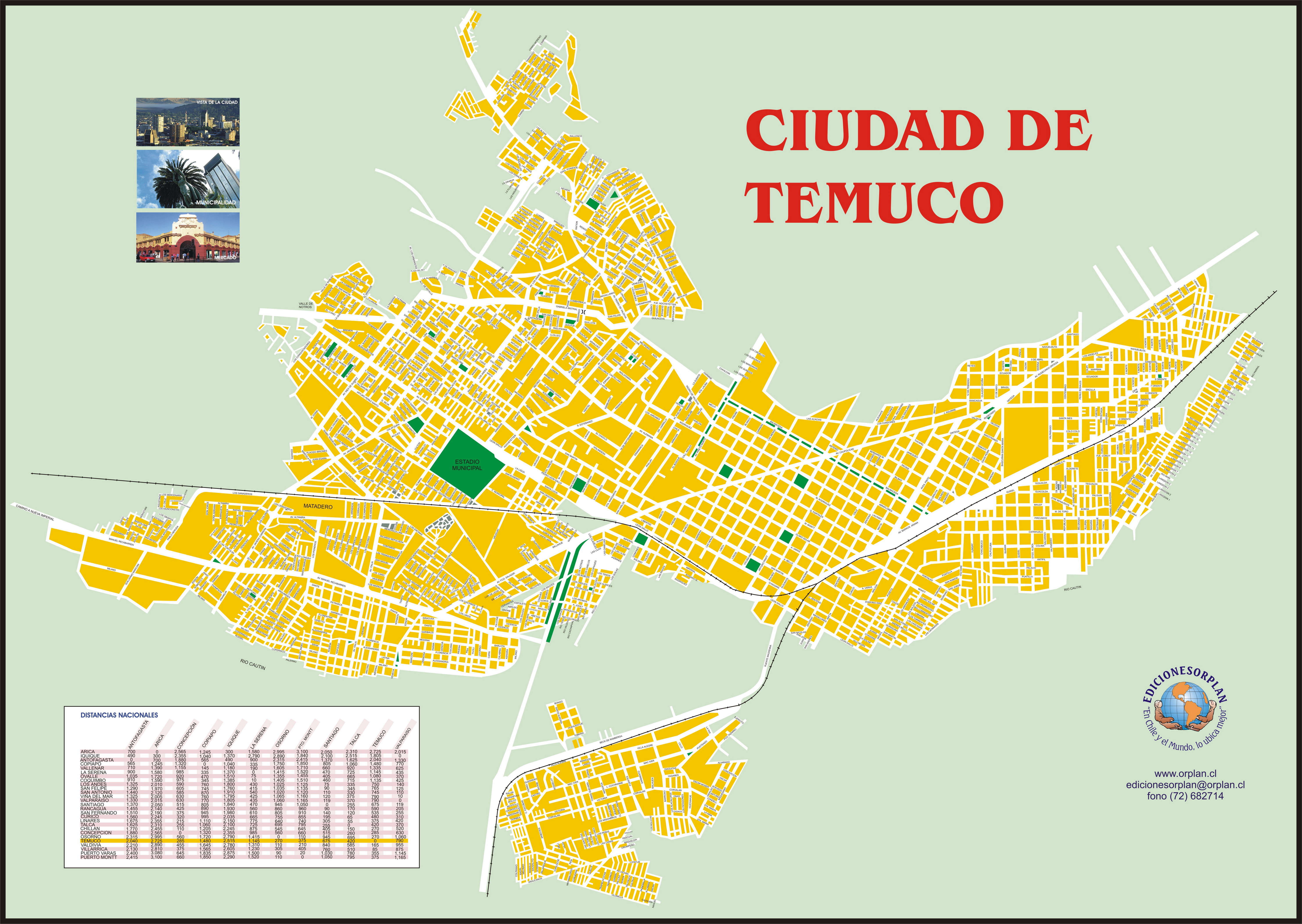 Pdf map Temuco Chile