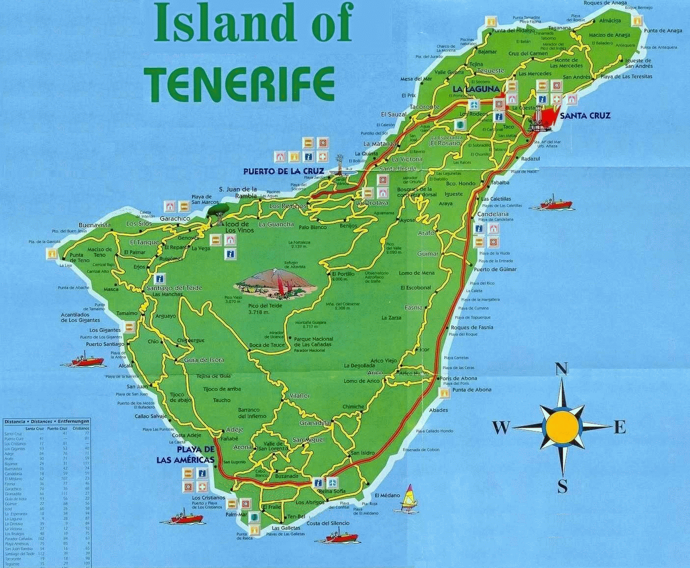 Tenerife Tourist Map - tenerife • mappery