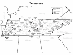 Tennessee Airports Map