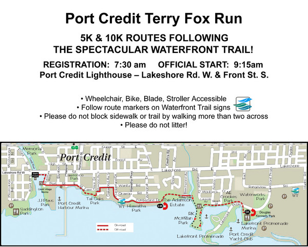 Terry Fox Run Trail Map