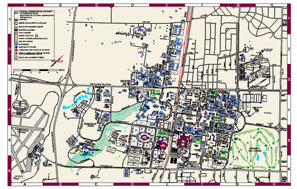 Texas A & M University Map