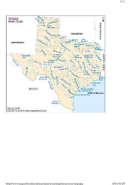 Texas River Map