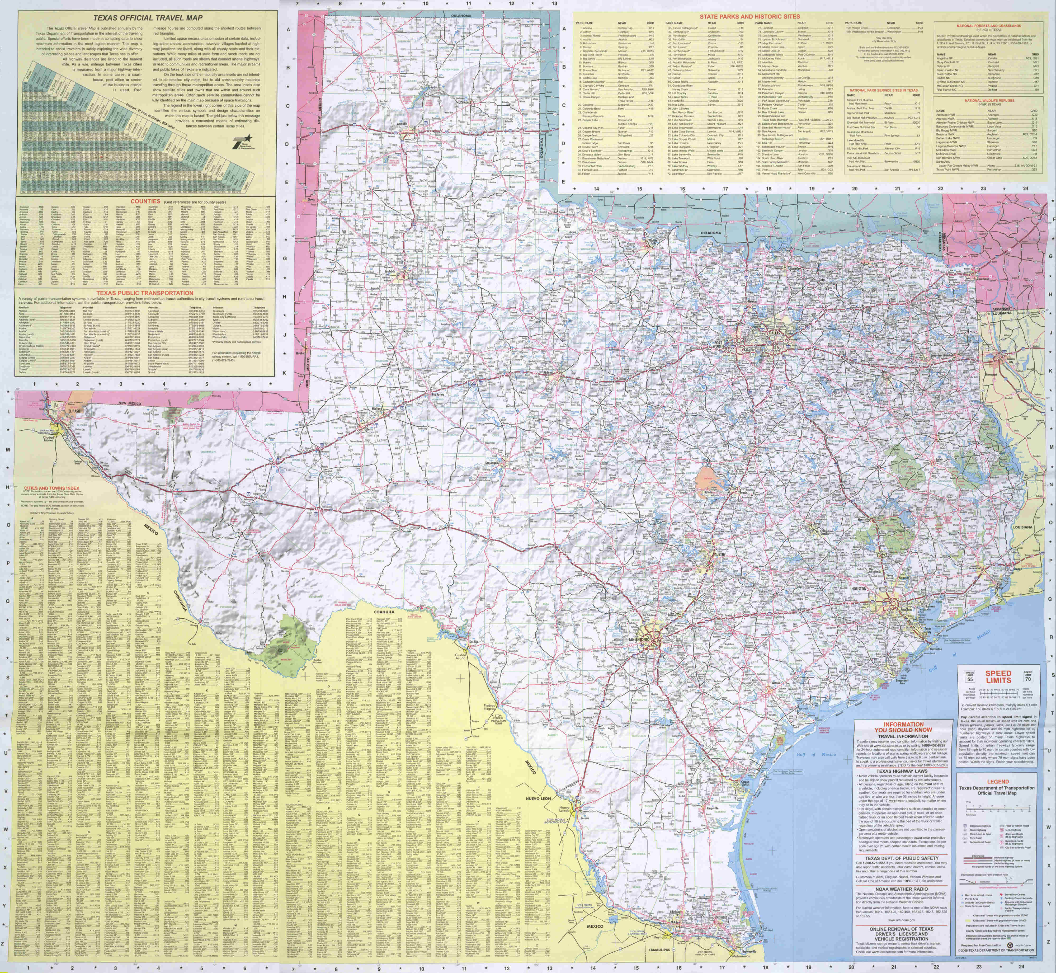 Texas Road Map - Texas • mappery