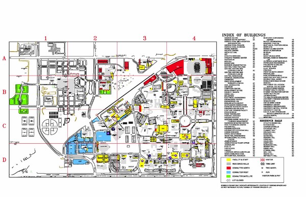 Texas Tech University Parking/ Visitor Map