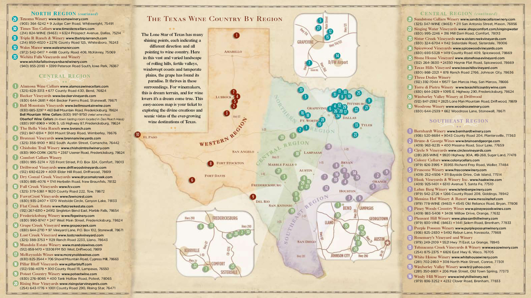 Texas Wine Country Map Cherokee Texas • mappery