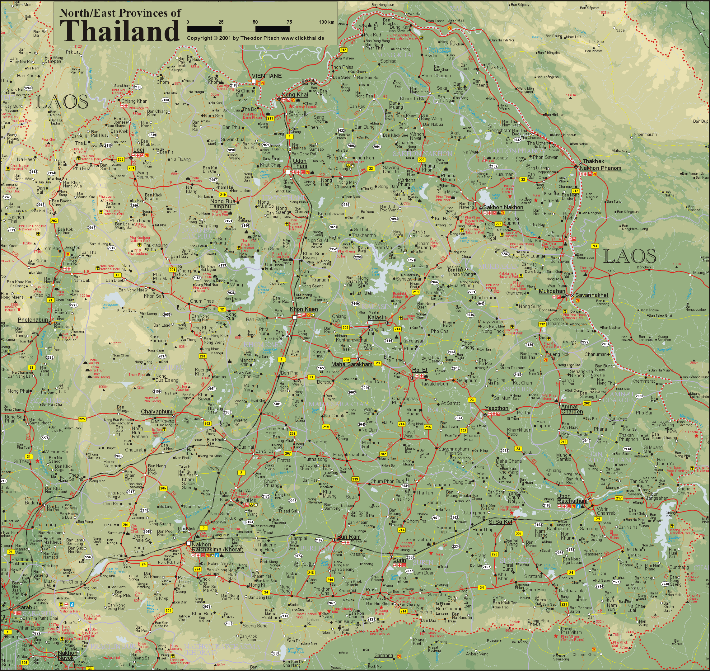 Thailand Map - Thailand • mappery