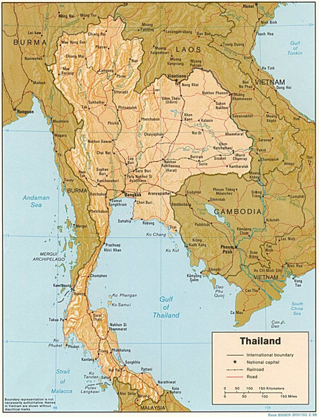 Thailand Map General Overview