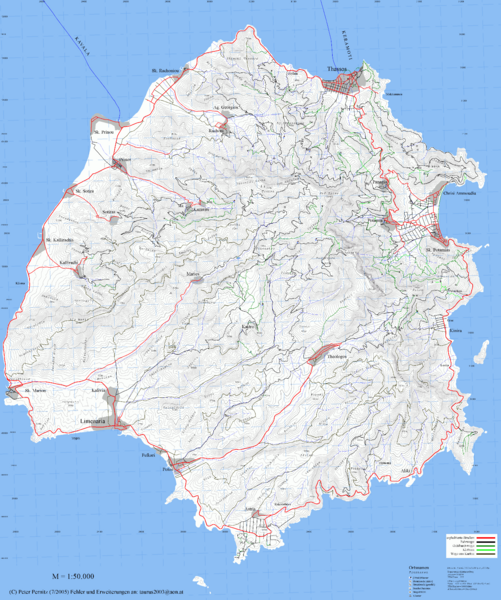 Thassos Topo Map