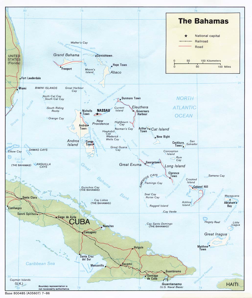 The Bahamas Tourist Map - The Bahamas • mappery