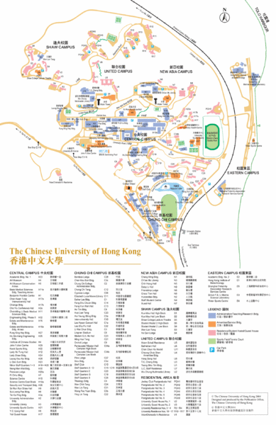 The Chinese University of Hong Kong campus map