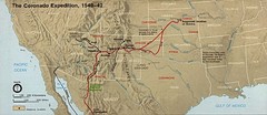 The Coronado Expedition 1540-1542 Historical Map