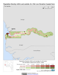 The Gambia 10m LECZ and Population Density Map