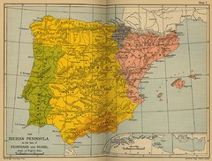 The Iberian Peninsula Historical Map