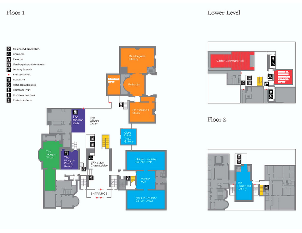 The Morgan Library Floor Plan, New York Map