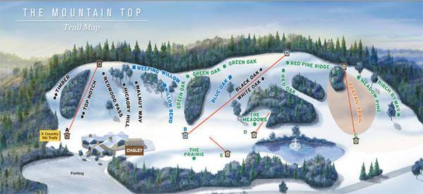 The Mountain Top at Grand Geneva Resort Ski Trail Map