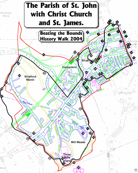 The Parish of St. John's with Christ Church to St. James Historical Walking Map