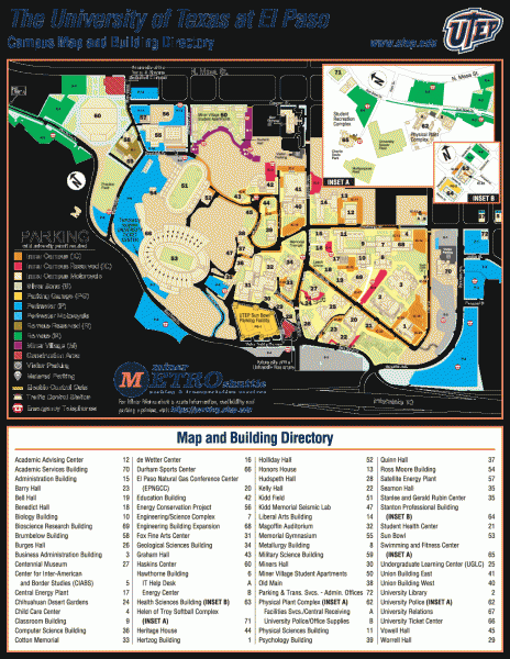 The University of Texas at El Paso Map