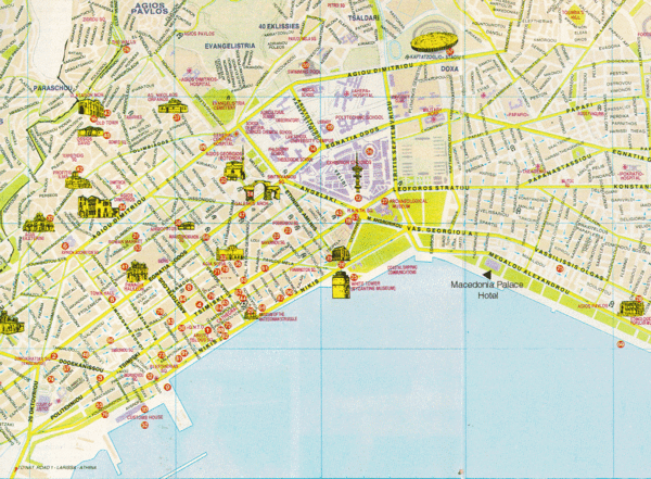Thessaloniki Tourist Map