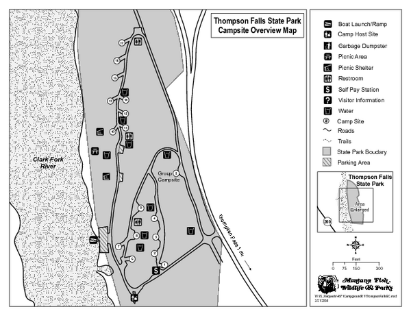 Thompson Falls State Park Map