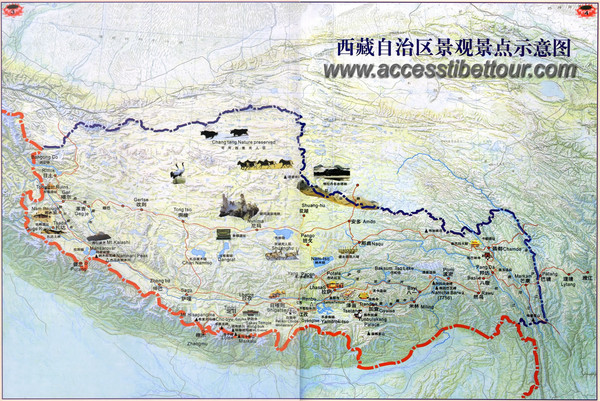 Tibet Relief Map