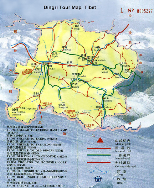 Tibet Tour Map