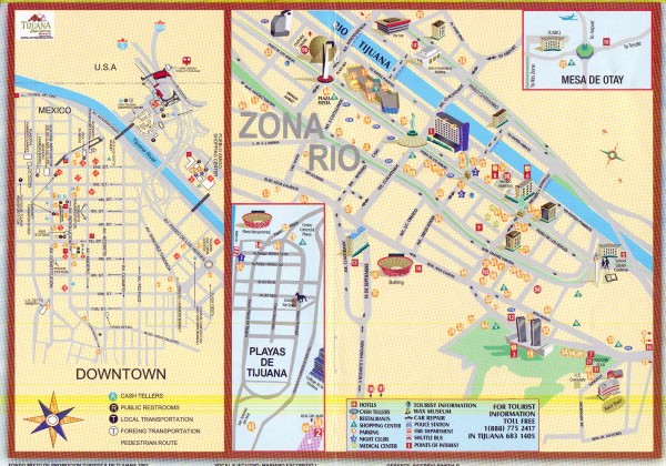 Tijuana Tourist Map