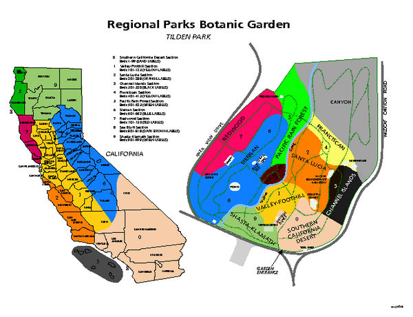 Tilden Regional Park and Native Plant Garden Map
