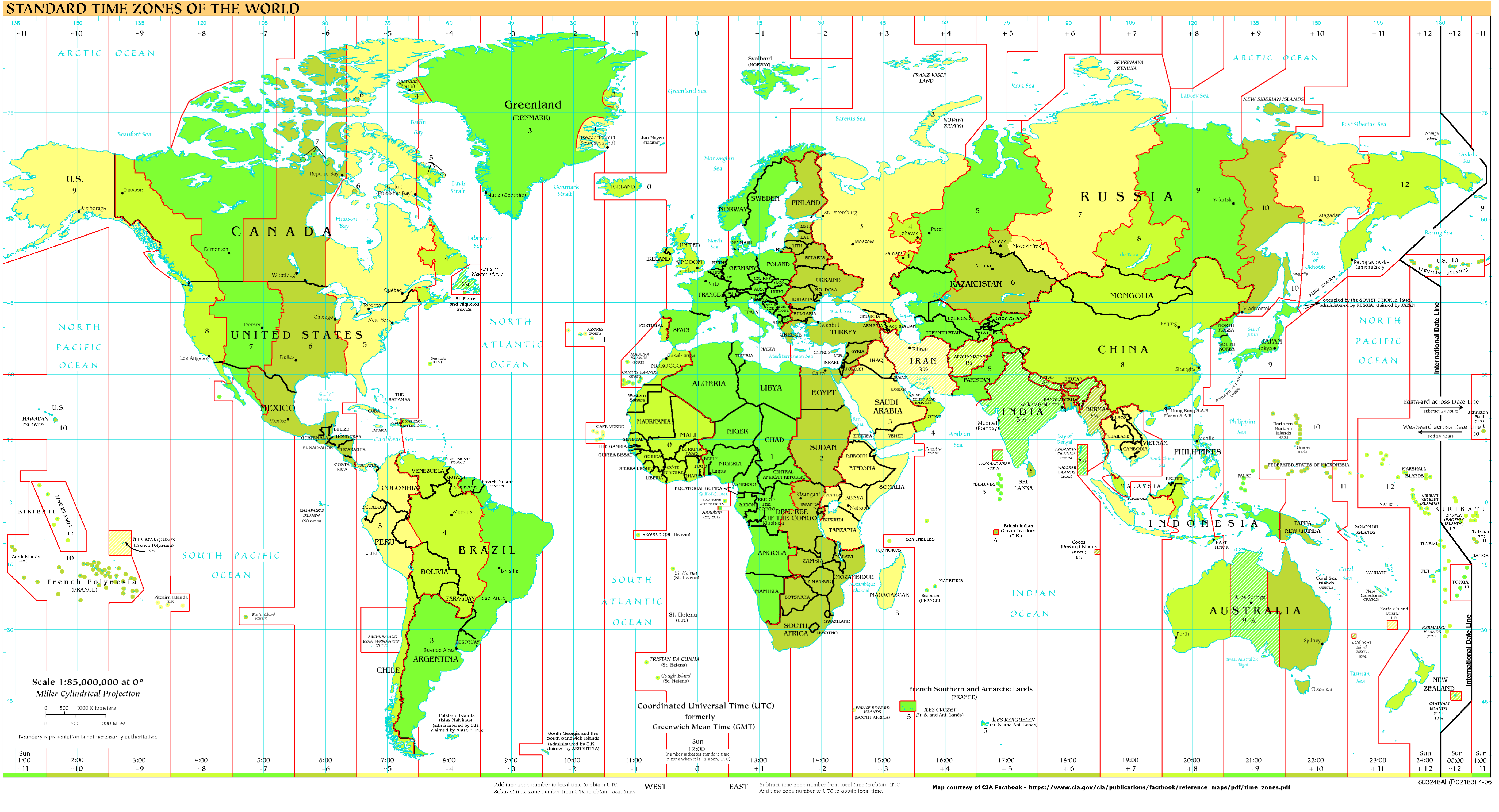 Time Zone Map • Mappery