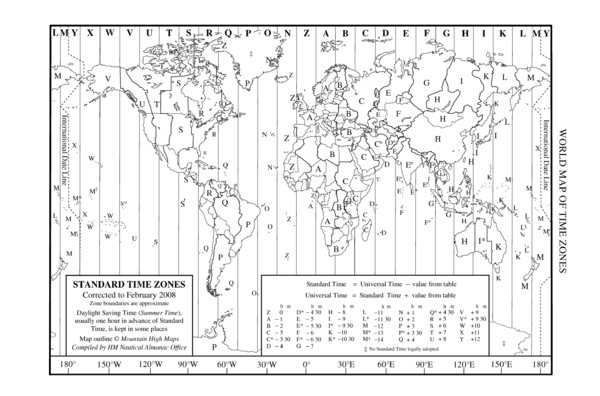 Time Zone World Map