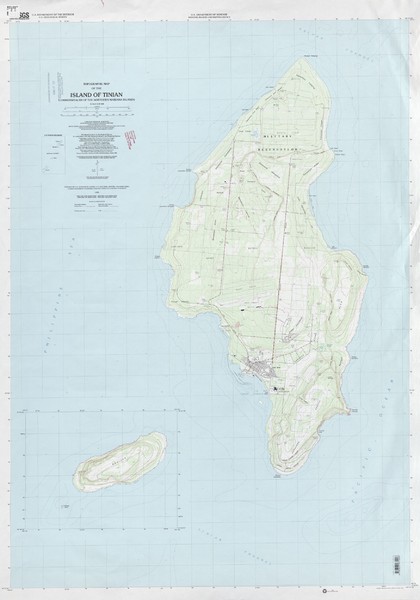 Tinian island topo Map