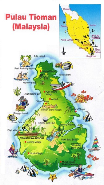 Tioman Island Map