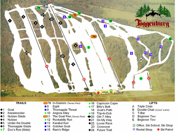 Toggenburg Ski Center Ski Trail Map