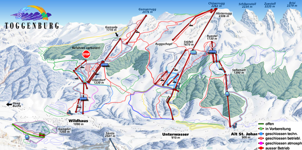 Toggenburg Ski Trail Map