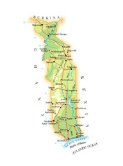 Togo Major Roads Map
