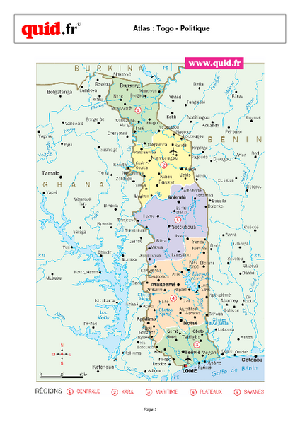 Togo Regional Map