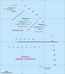 Tokelau Islands Map